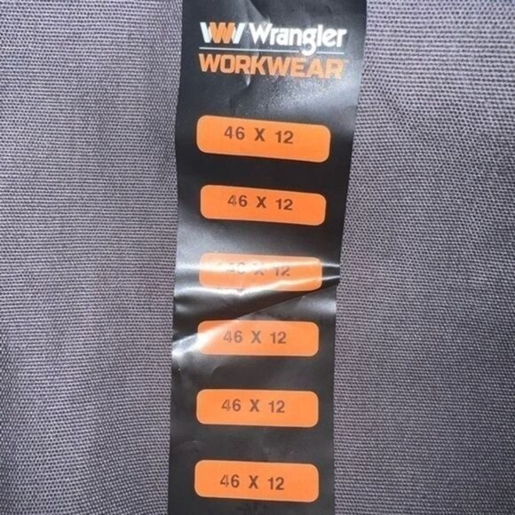 Wrangler Mens Work Shorts Plain Front Black Size 46 Durable Cotton Blend - Picture 4 of 7